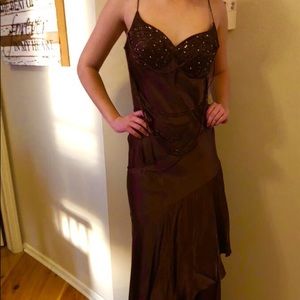 Sexy silk flowing dress